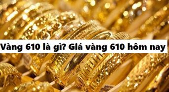 Vàng 610 là vàng gì, giá vàng 610 hôm nay bao nhiêu một chỉ?